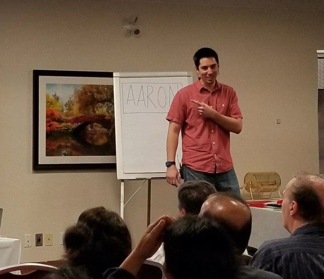 Aaron teaching a workshop